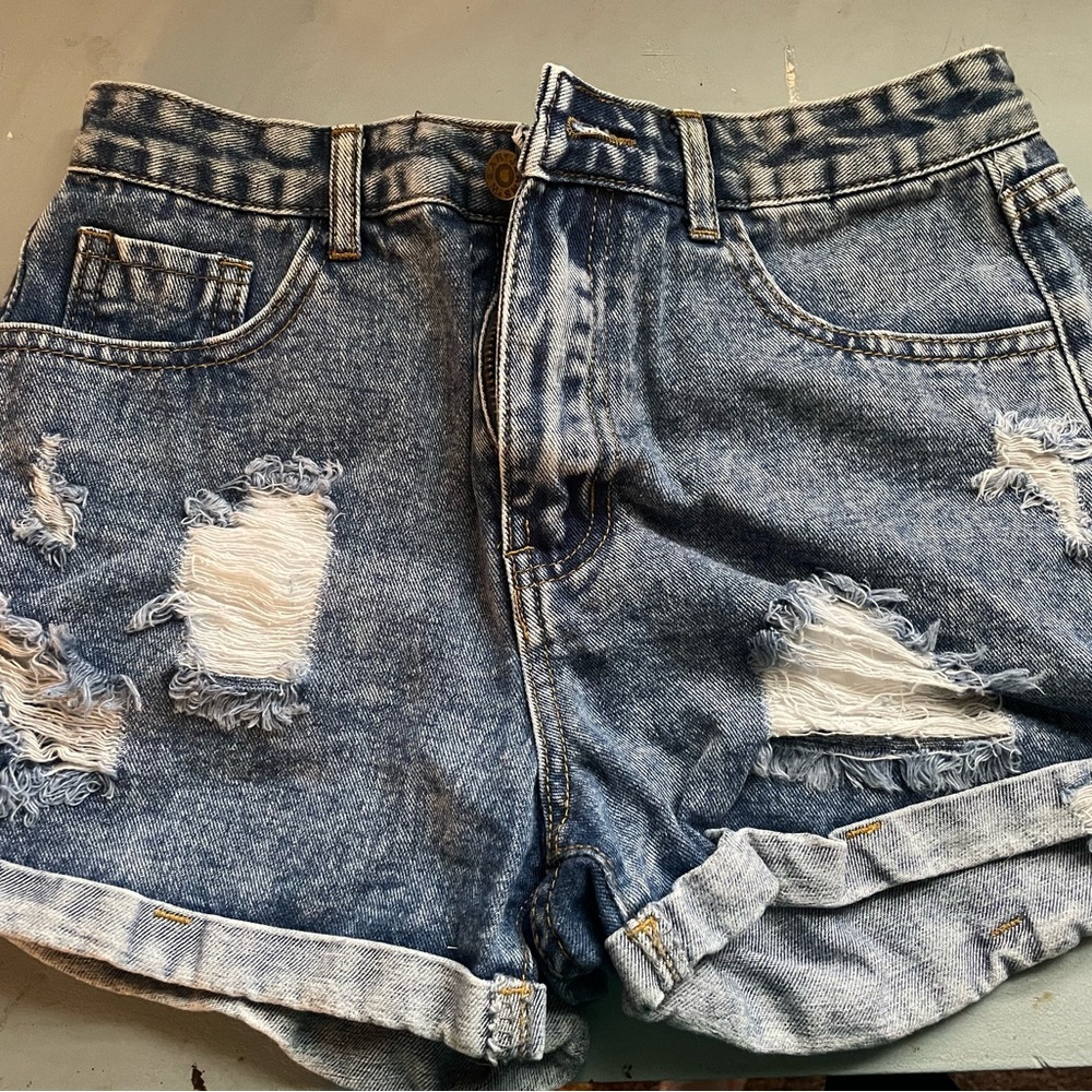 Distressed Denim Women's Shorts